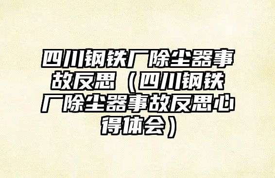 四川鋼鐵廠除塵器事故反思（四川鋼鐵廠除塵器事故反思心得體會(huì)）