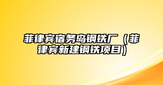 菲律賓宿務(wù)島鋼鐵廠（菲律賓新建鋼鐵項目）