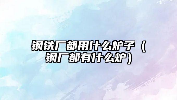 鋼鐵廠都用什么爐子（鋼廠都有什么爐）