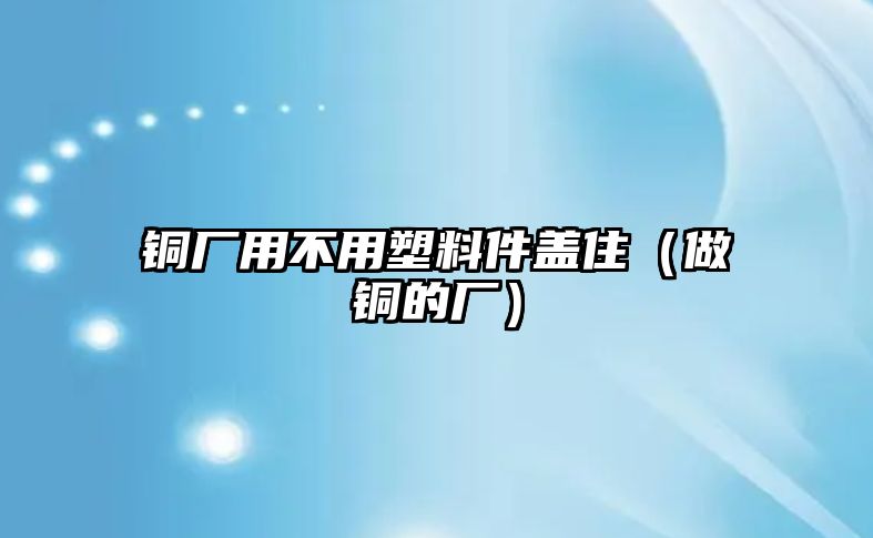 銅廠用不用塑料件蓋?。ㄗ鲢~的廠）