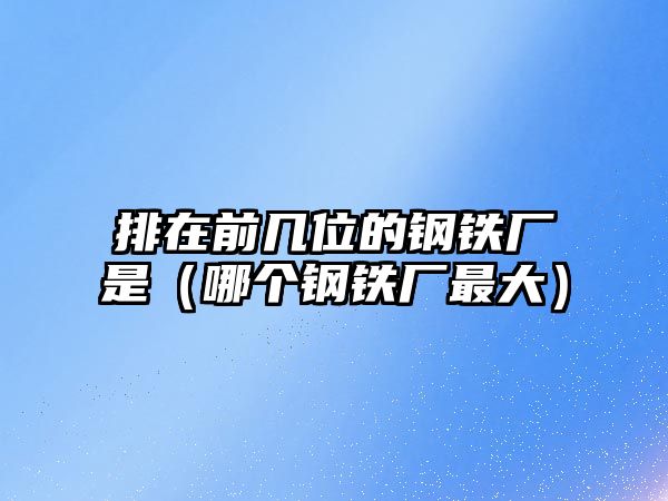 排在前幾位的鋼鐵廠是（哪個(gè)鋼鐵廠最大）