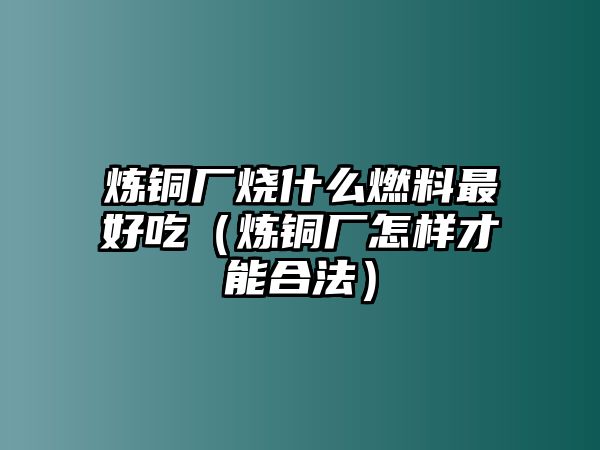 煉銅廠燒什么燃料最好吃（煉銅廠怎樣才能合法）