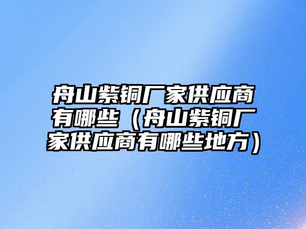 舟山紫銅廠家供應(yīng)商有哪些（舟山紫銅廠家供應(yīng)商有哪些地方）