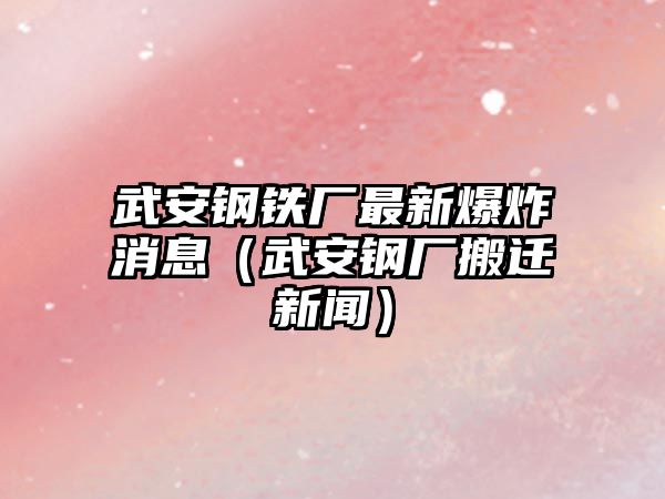 武安鋼鐵廠最新爆炸消息（武安鋼廠搬遷新聞）