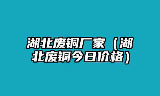 湖北廢銅廠家（湖北廢銅今日價格）