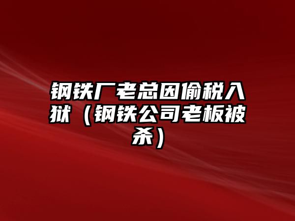 鋼鐵廠老總因偷稅入獄（鋼鐵公司老板被殺）