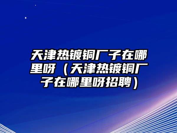 天津熱鍍銅廠子在哪里呀（天津熱鍍銅廠子在哪里呀招聘）