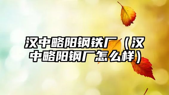 漢中略陽鋼鐵廠（漢中略陽鋼廠怎么樣）