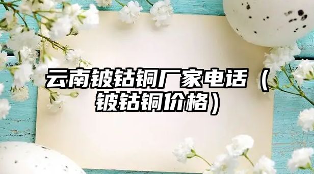 云南鈹鈷銅廠家電話（鈹鈷銅價(jià)格）