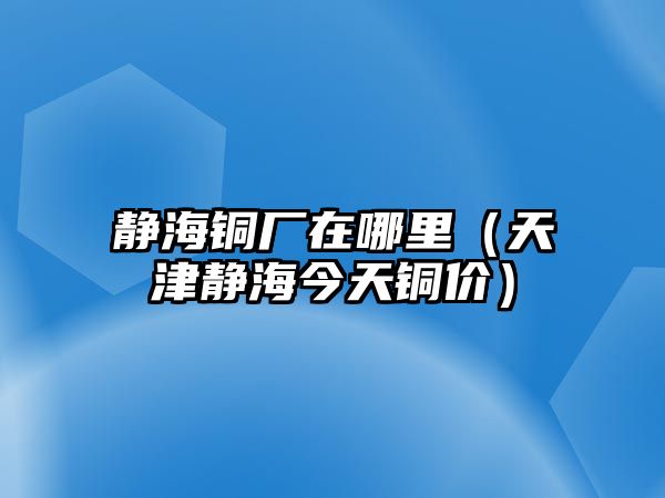 靜海銅廠在哪里（天津靜海今天銅價(jià)）