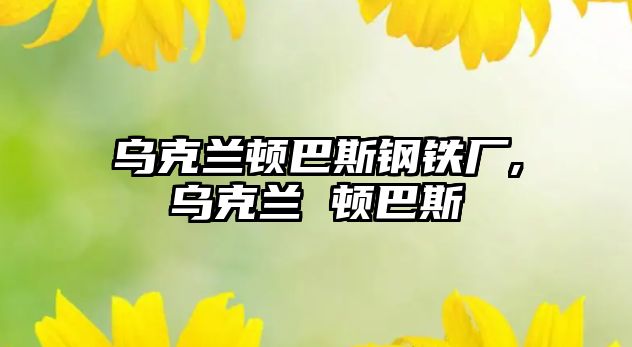 烏克蘭頓巴斯鋼鐵廠,烏克蘭 頓巴斯