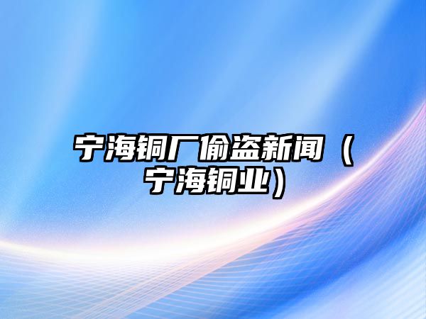 寧海銅廠偷盜新聞（寧海銅業(yè)）