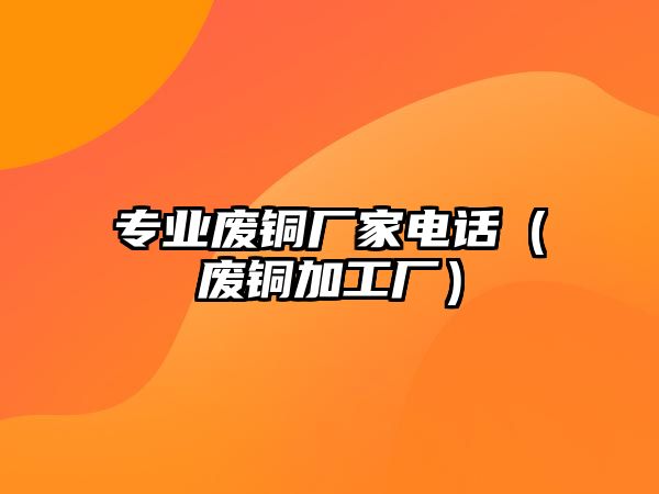 專業(yè)廢銅廠家電話（廢銅加工廠）