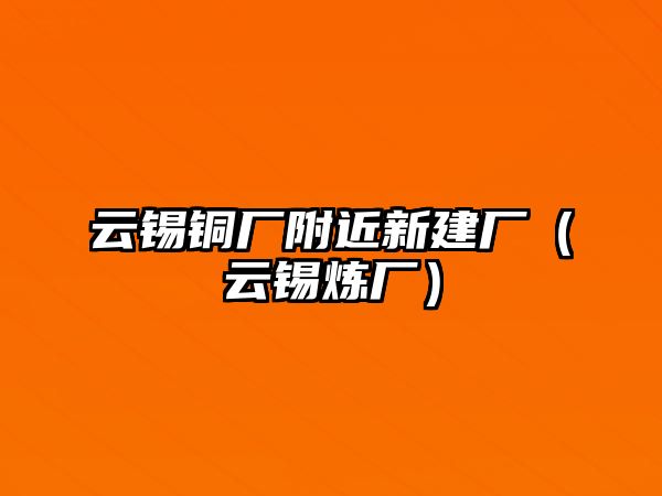 云錫銅廠附近新建廠（云錫煉廠）