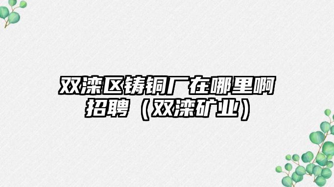 雙灤區(qū)鑄銅廠在哪里啊招聘（雙灤礦業(yè)）