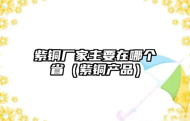 紫銅廠家主要在哪個(gè)?。ㄗ香~產(chǎn)品）