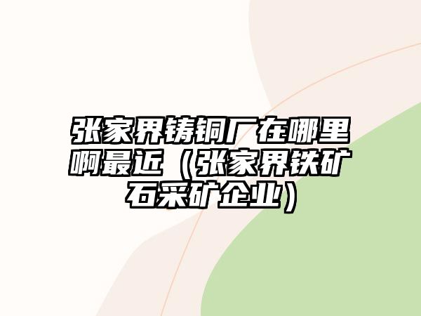 張家界鑄銅廠在哪里啊最近（張家界鐵礦石采礦企業(yè)）