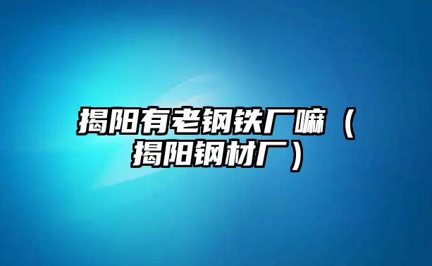 揭陽有老鋼鐵廠嘛（揭陽鋼材廠）