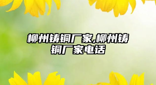 柳州鑄銅廠家,柳州鑄銅廠家電話