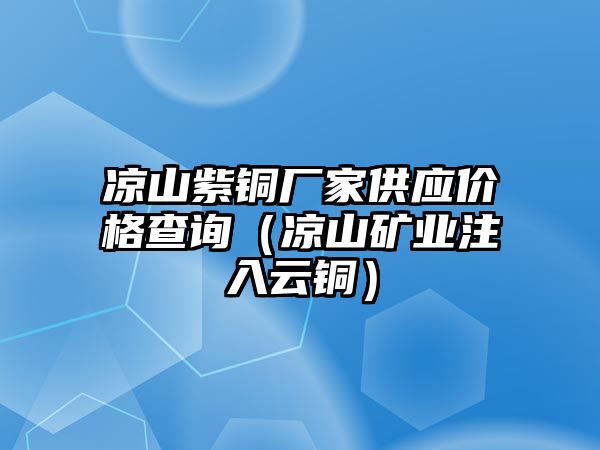 涼山紫銅廠家供應(yīng)價(jià)格查詢（涼山礦業(yè)注入云銅）