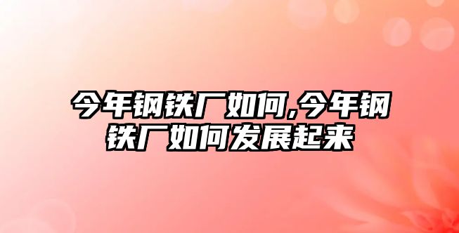 今年鋼鐵廠如何,今年鋼鐵廠如何發(fā)展起來