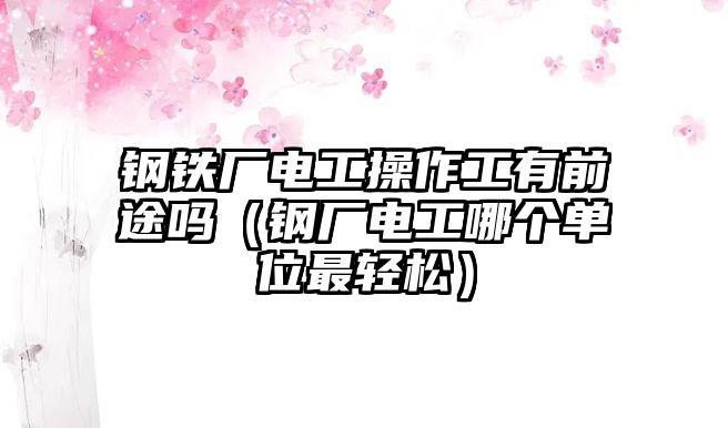 鋼鐵廠電工操作工有前途嗎（鋼廠電工哪個單位最輕松）