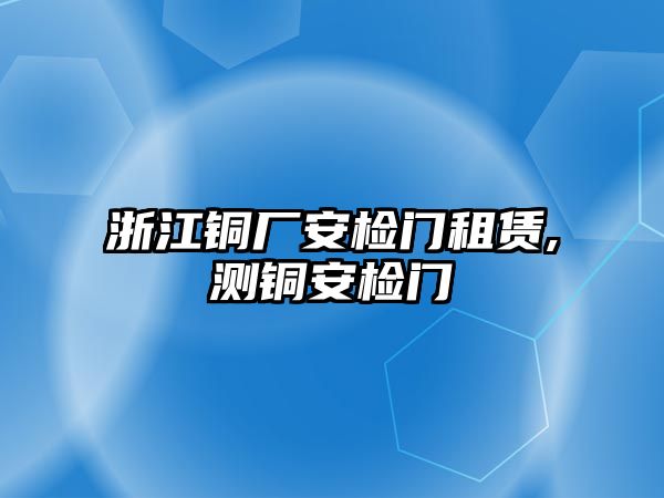 浙江銅廠安檢門租賃,測(cè)銅安檢門