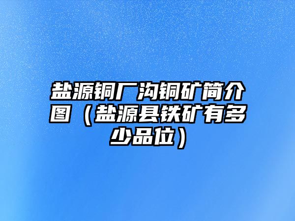 鹽源銅廠溝銅礦簡介圖（鹽源縣鐵礦有多少品位）