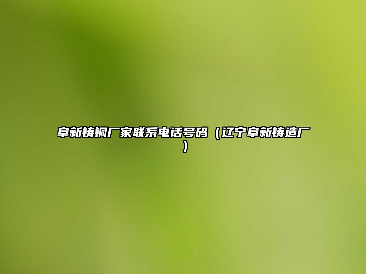 阜新鑄銅廠家聯(lián)系電話號(hào)碼（遼寧阜新鑄造廠）