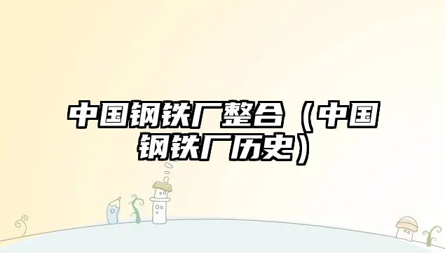 中國鋼鐵廠整合（中國鋼鐵廠歷史）