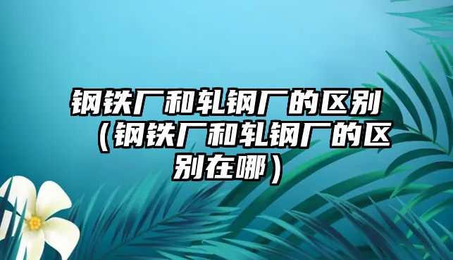 鋼鐵廠和軋鋼廠的區(qū)別（鋼鐵廠和軋鋼廠的區(qū)別在哪）