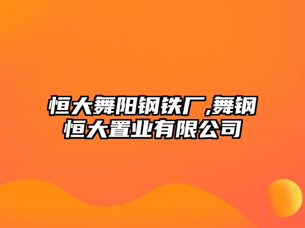 恒大舞陽鋼鐵廠,舞鋼恒大置業(yè)有限公司