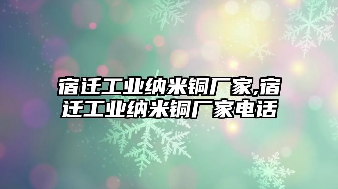 宿遷工業(yè)納米銅廠家,宿遷工業(yè)納米銅廠家電話