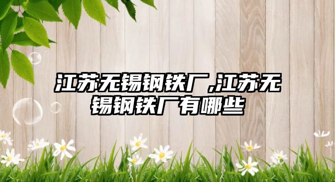 江蘇無錫鋼鐵廠,江蘇無錫鋼鐵廠有哪些