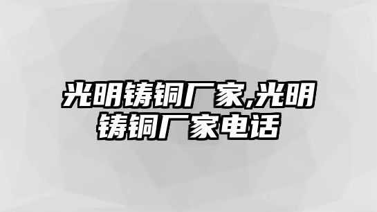 光明鑄銅廠家,光明鑄銅廠家電話