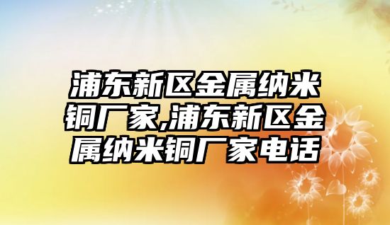 浦東新區(qū)金屬納米銅廠家,浦東新區(qū)金屬納米銅廠家電話