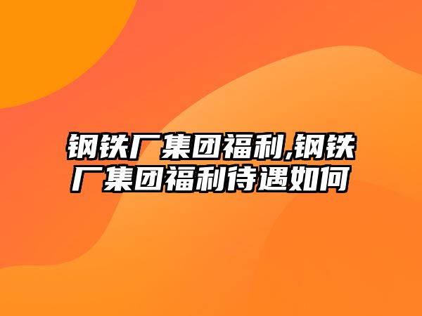 鋼鐵廠集團福利,鋼鐵廠集團福利待遇如何