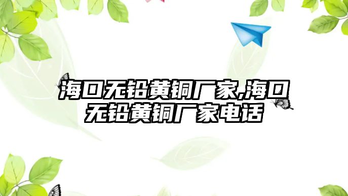 海口無鉛黃銅廠家,?？跓o鉛黃銅廠家電話