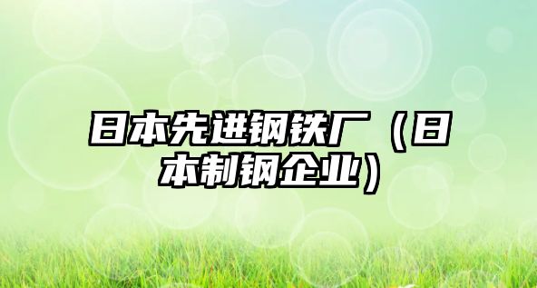 日本先進(jìn)鋼鐵廠（日本制鋼企業(yè)）