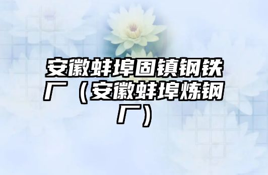 安徽蚌埠固鎮(zhèn)鋼鐵廠（安徽蚌埠煉鋼廠）