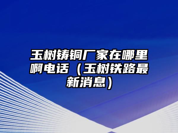 玉樹(shù)鑄銅廠家在哪里啊電話（玉樹(shù)鐵路最新消息）