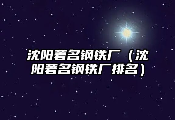 沈陽著名鋼鐵廠（沈陽著名鋼鐵廠排名）