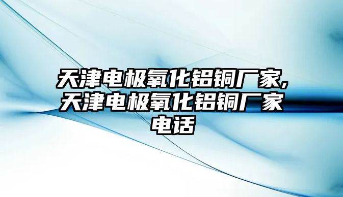 天津電極氧化鋁銅廠家,天津電極氧化鋁銅廠家電話