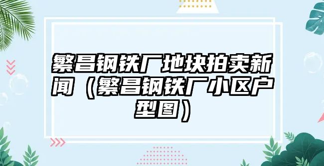 繁昌鋼鐵廠地塊拍賣新聞（繁昌鋼鐵廠小區(qū)戶型圖）