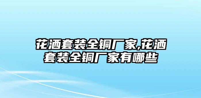 花灑套裝全銅廠家,花灑套裝全銅廠家有哪些