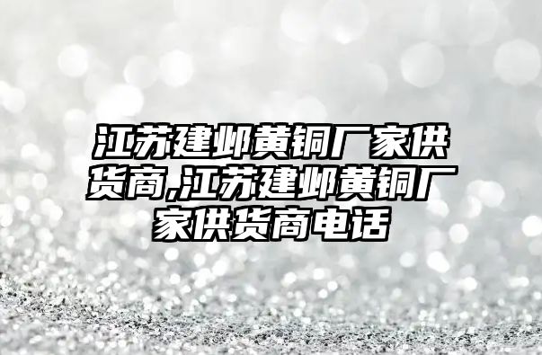 江蘇建鄴黃銅廠家供貨商,江蘇建鄴黃銅廠家供貨商電話