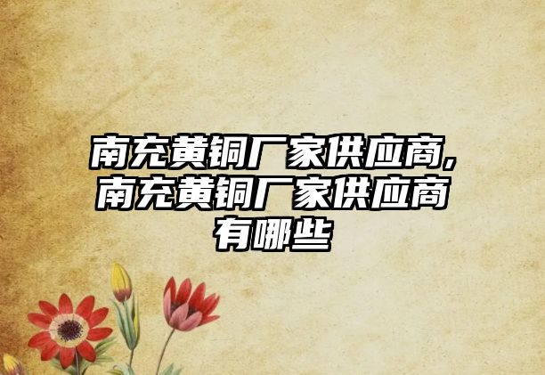 南充黃銅廠家供應(yīng)商,南充黃銅廠家供應(yīng)商有哪些