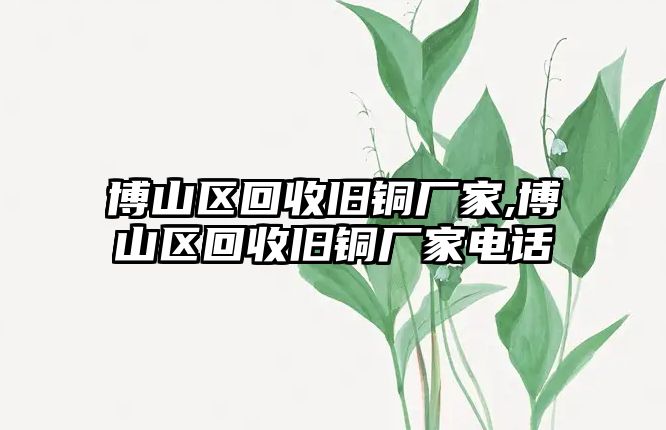 博山區(qū)回收舊銅廠家,博山區(qū)回收舊銅廠家電話