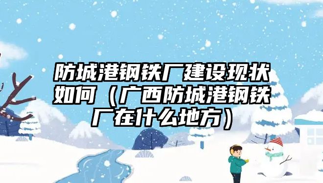 防城港鋼鐵廠建設現(xiàn)狀如何（廣西防城港鋼鐵廠在什么地方）