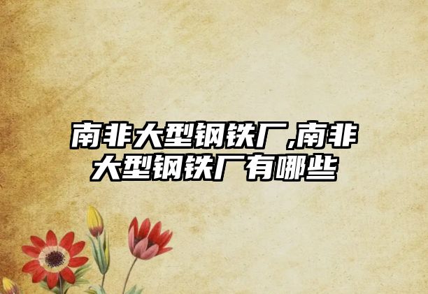 南非大型鋼鐵廠,南非大型鋼鐵廠有哪些